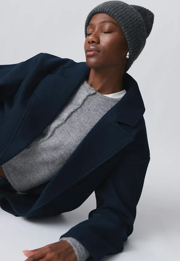Gina Tricot - Rib beanie - mössor - Grå - ONESIZE - Dam