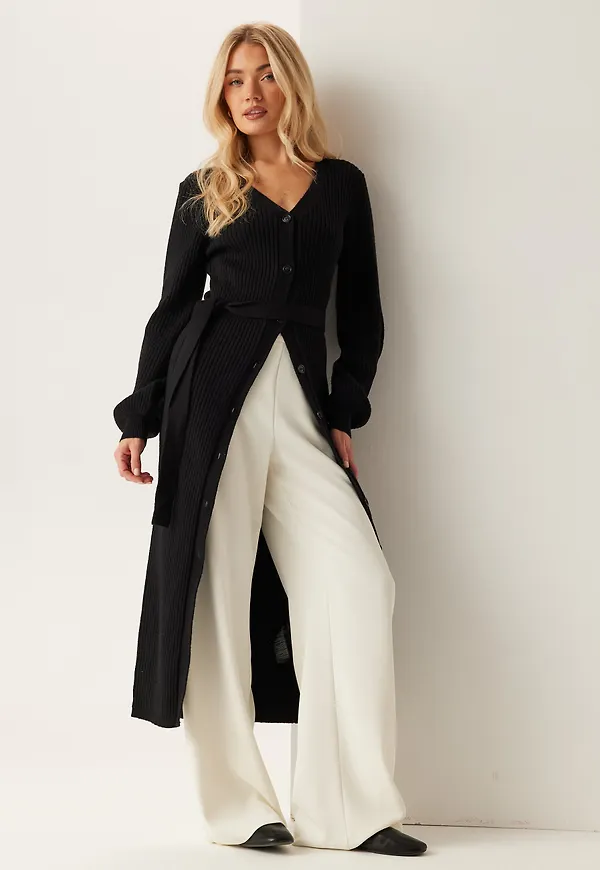 Rib Knitted Cardigan Dress