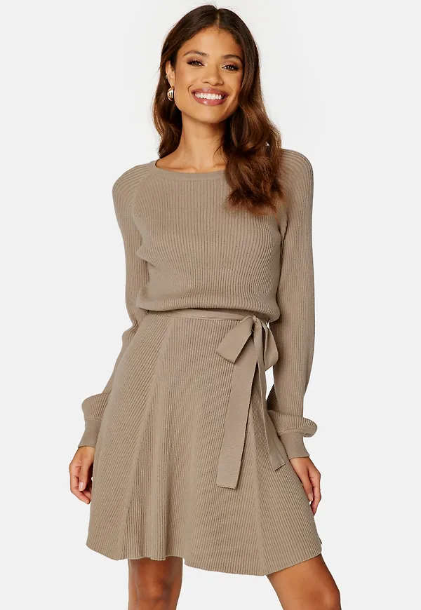 Rib Knitted Skater Dress