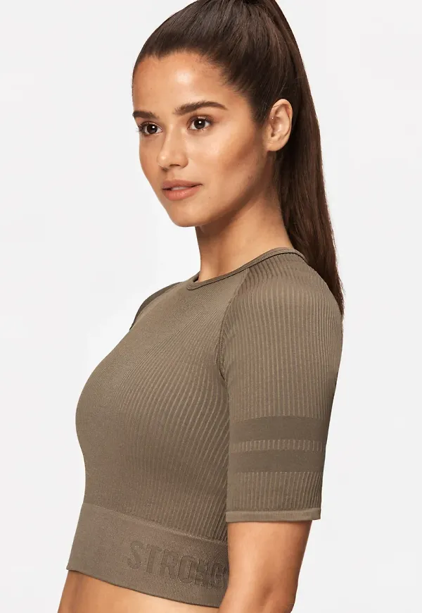 Rib Seamless Cropped Tee