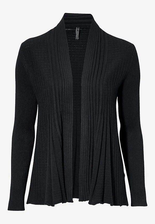 Ribbad, öppen cardigan