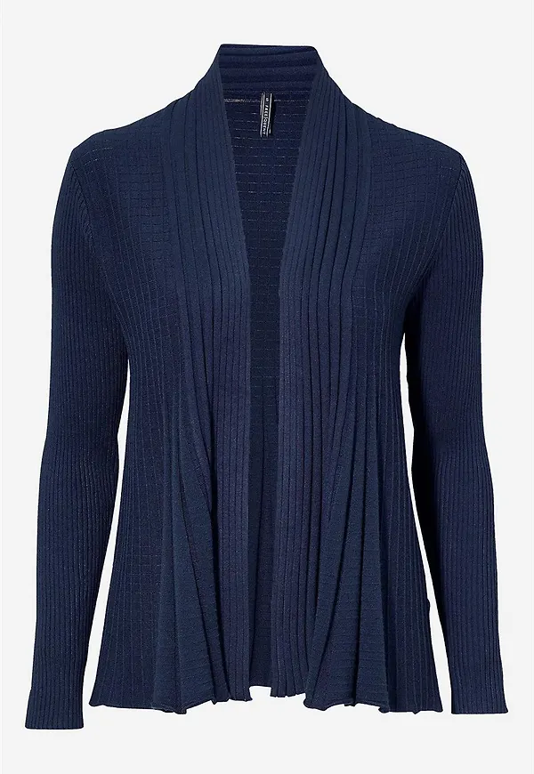 Ribbad, öppen cardigan
