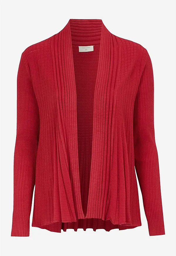 Ribbad, öppen cardigan