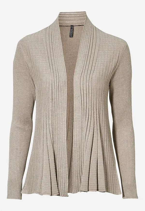 Ribbad, öppen cardigan