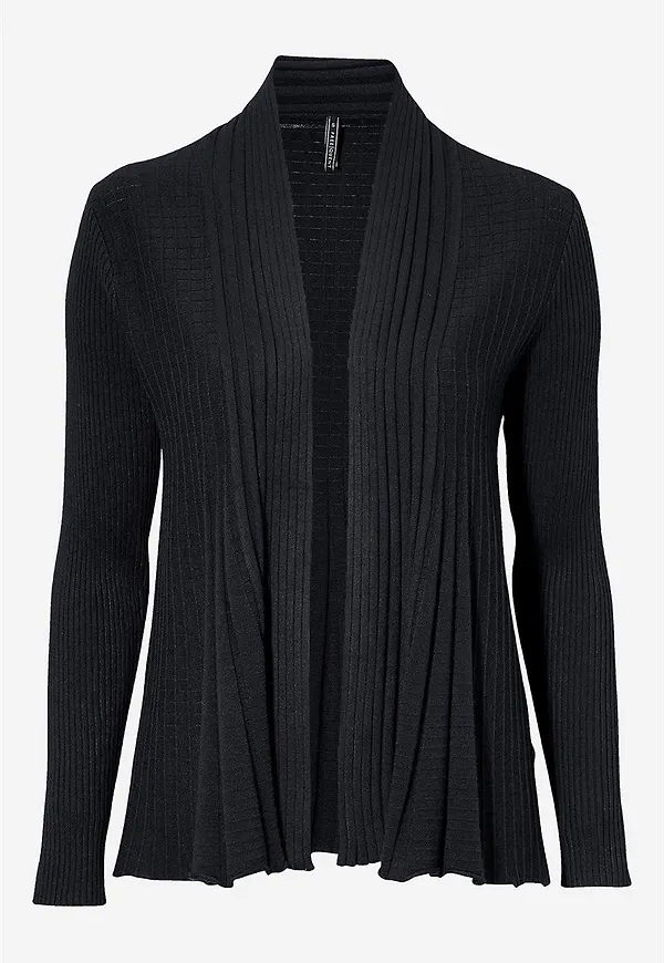 Ribbad, öppen cardigan