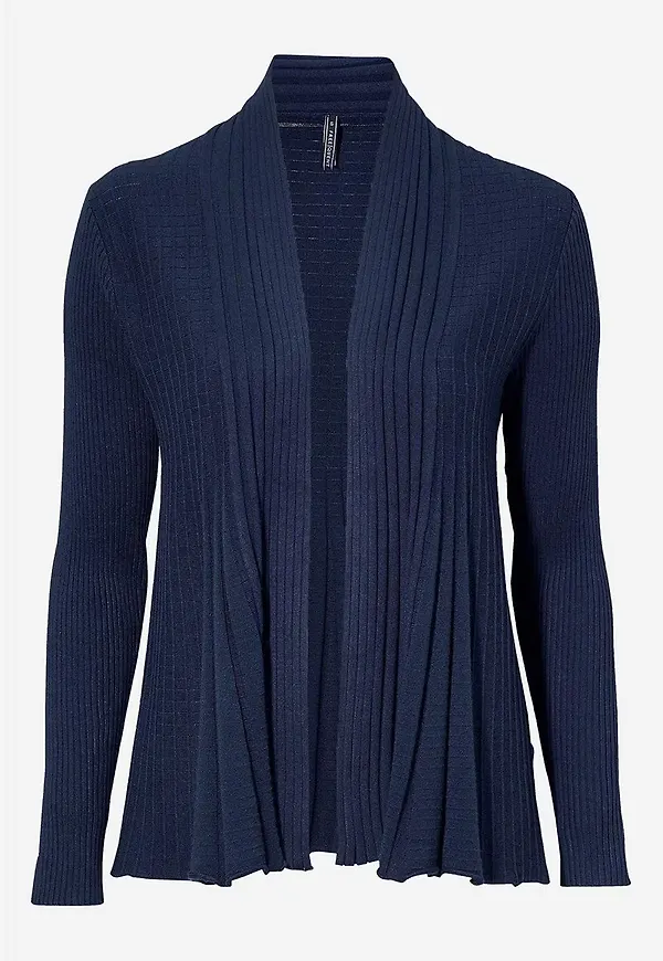 Ribbad, öppen cardigan