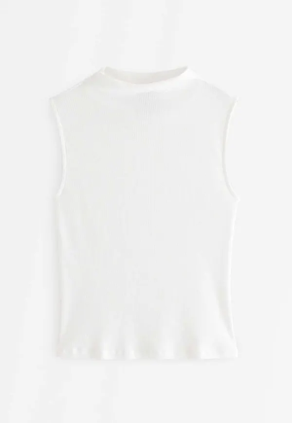 Ribbad ärmlös topp