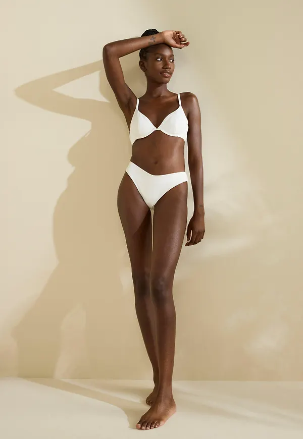 Ribbad brazilian bikiniunderdel high waist