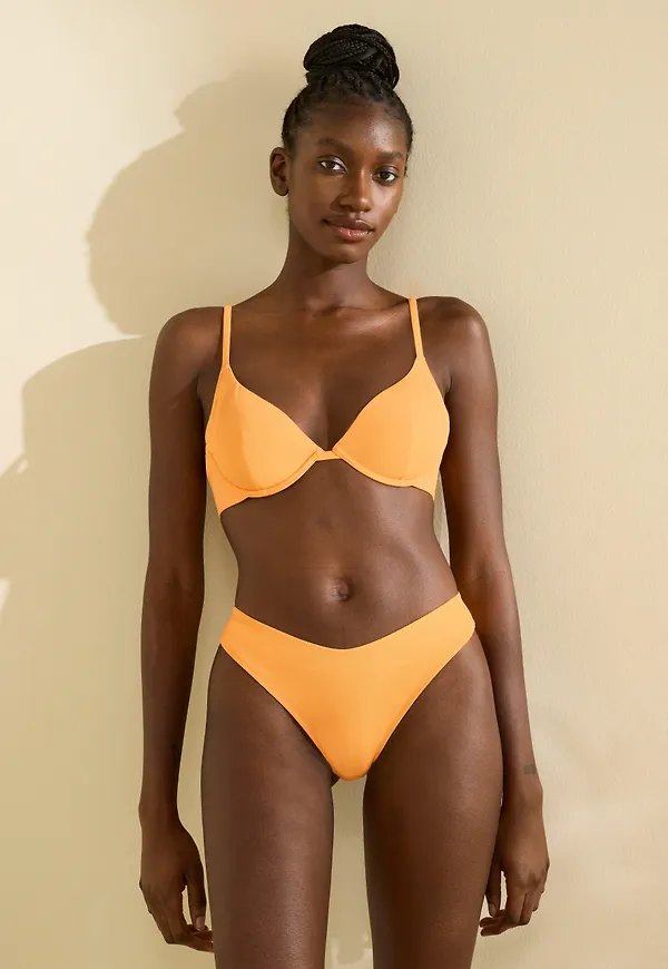Ribbad brazilian bikiniunderdel high waist