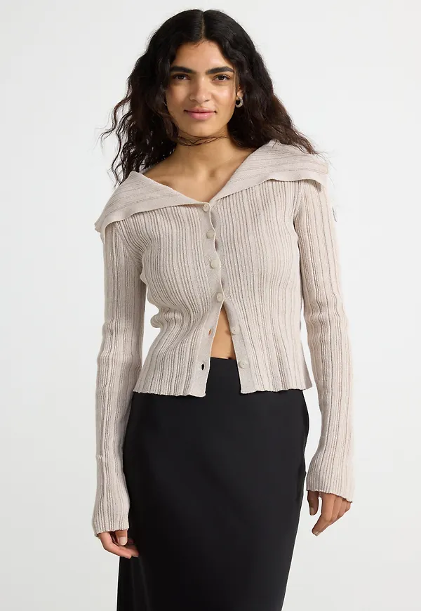 Ribbad cardigan
