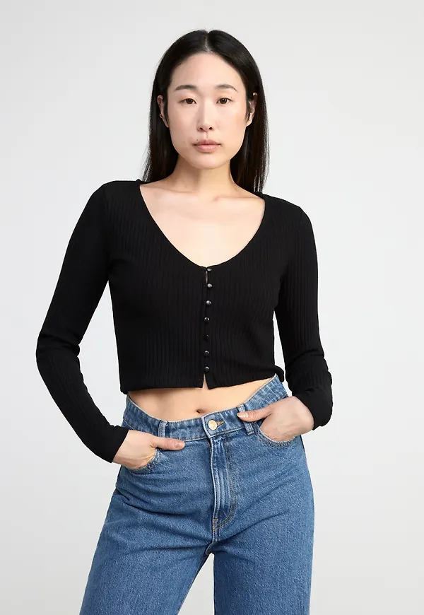 Ribbad cardigan