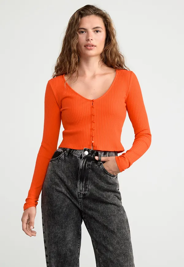 Ribbad cardigan