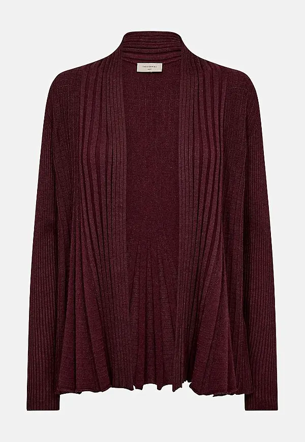 Ribbad, öppen cardigan