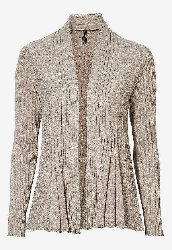Ribbad, öppen cardigan
