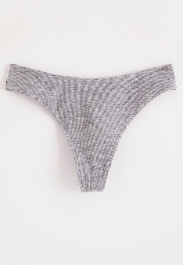 Ribbad stringtrosa med låg midja