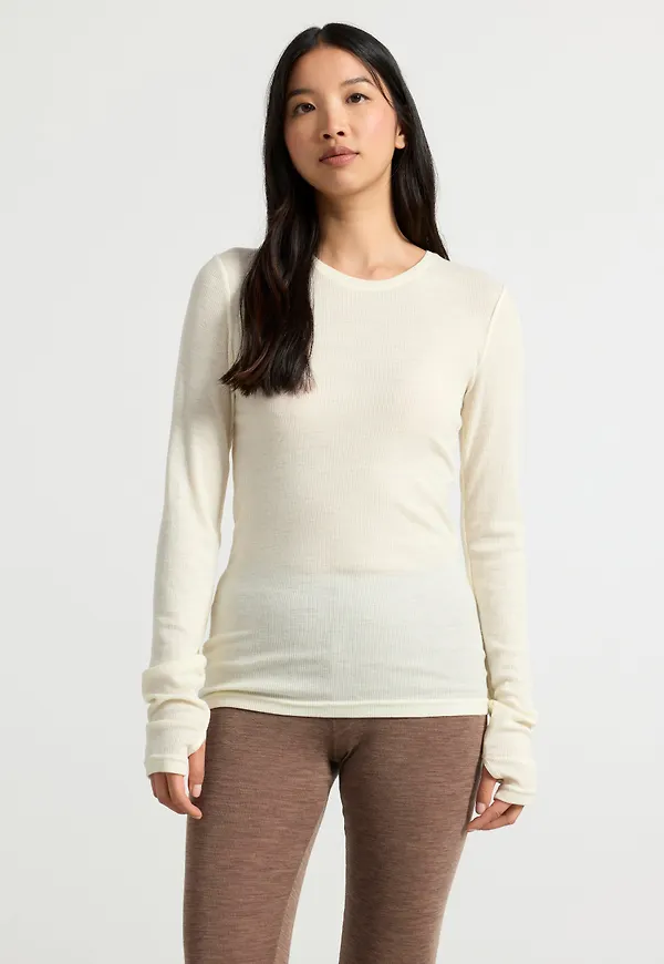 Ribbad topp i merinoull