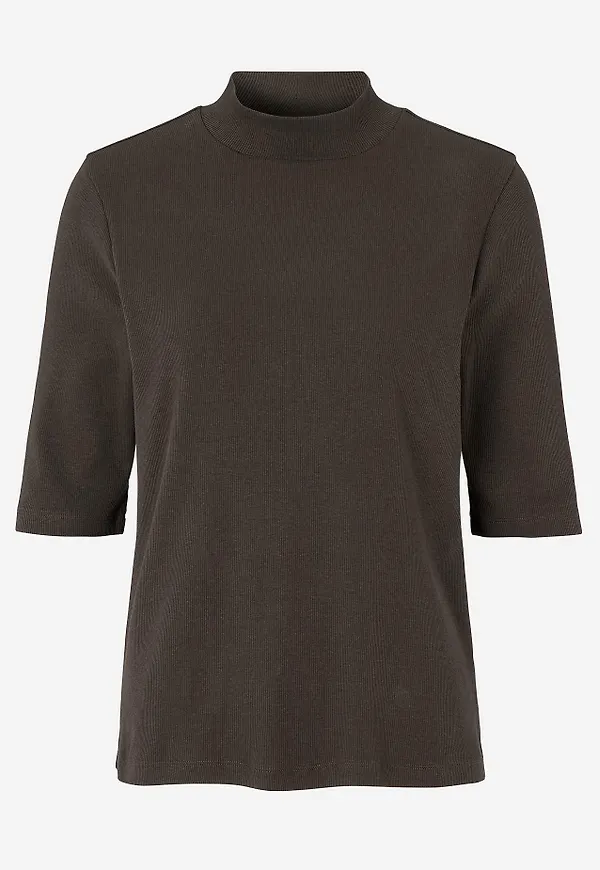 Ribbad topp med polokrage