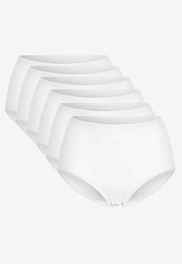Ribbad trosa i bomull 6-pack