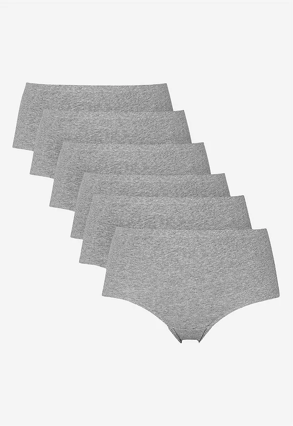 Ribbad trosa i bomull 6-pack