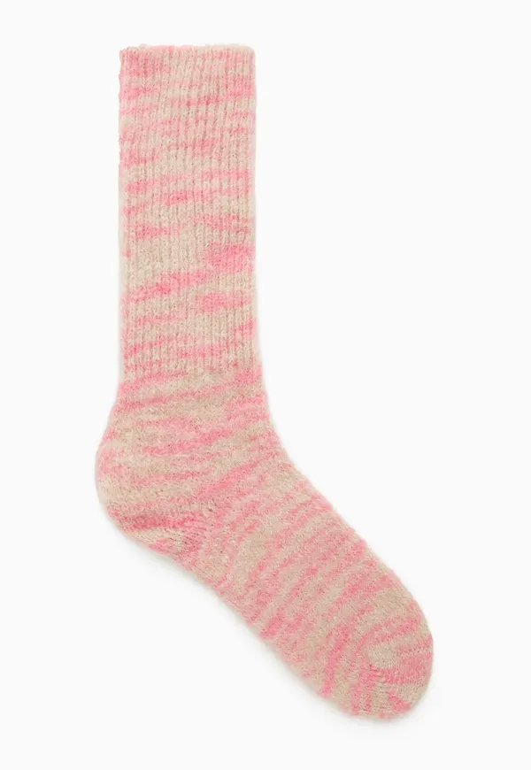 RIBBED ALPACA-BLEND SOCKS