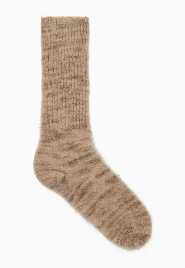 RIBBED ALPACA-BLEND SOCKS