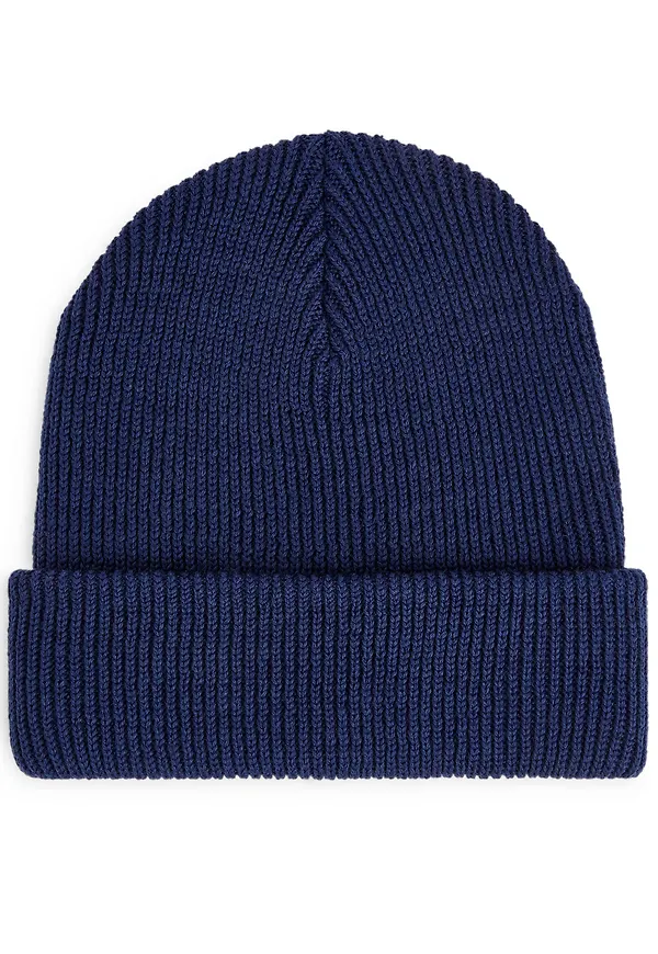 Ribbed Beanie - Blue