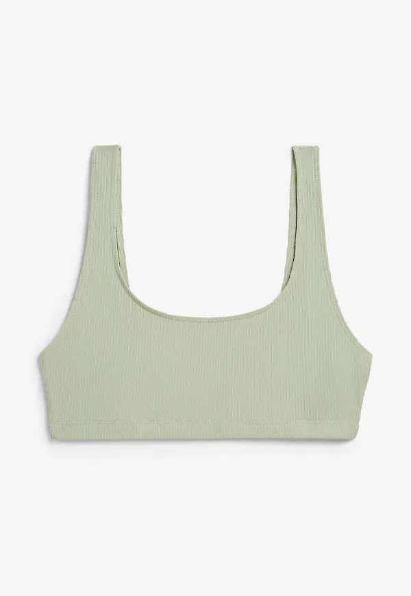 Ribbed bikini top - Green