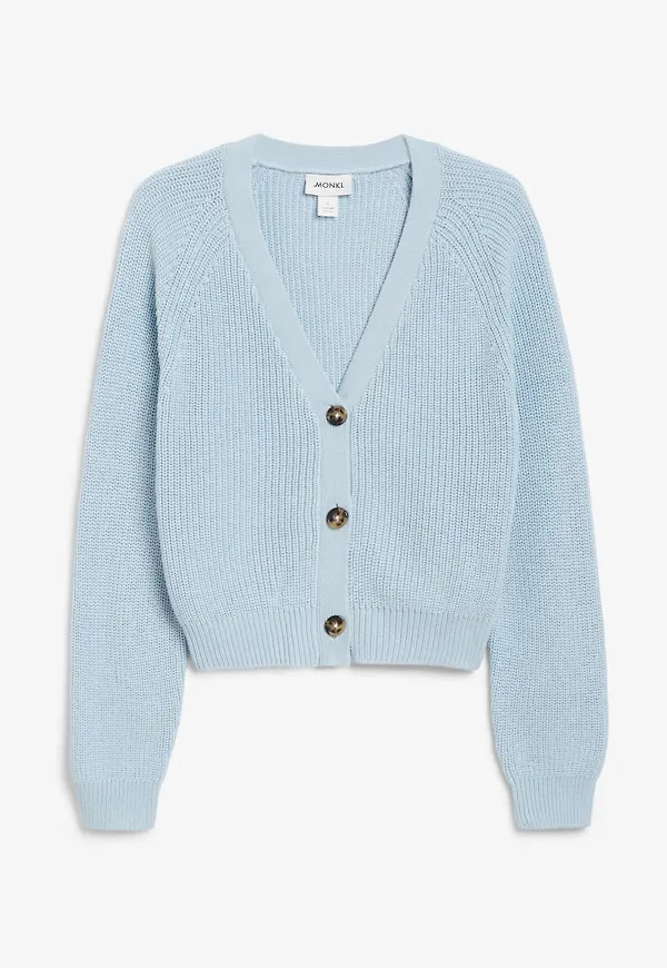 Ribbed cardigan - Blue