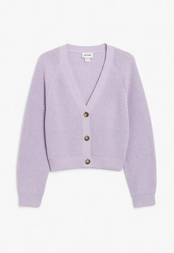 Ribbed cardigan - Purple
