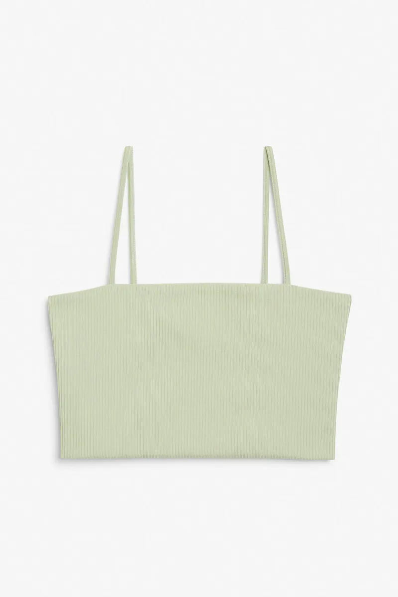 Ribbed crop top - Green