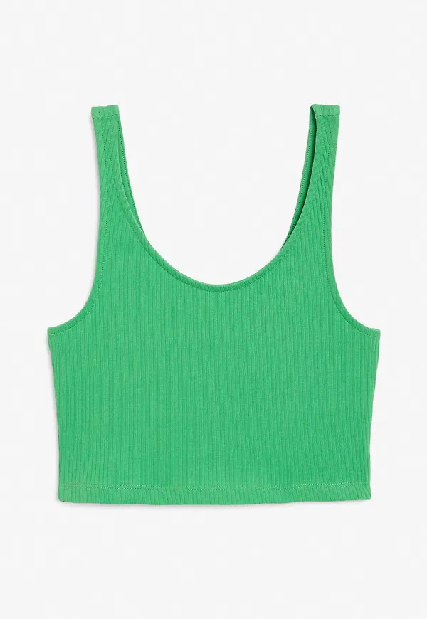 Ribbed crop top - Green