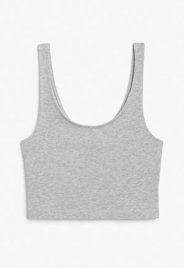 Ribbed crop top - Grey