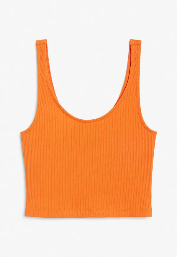 Ribbed crop top - Orange