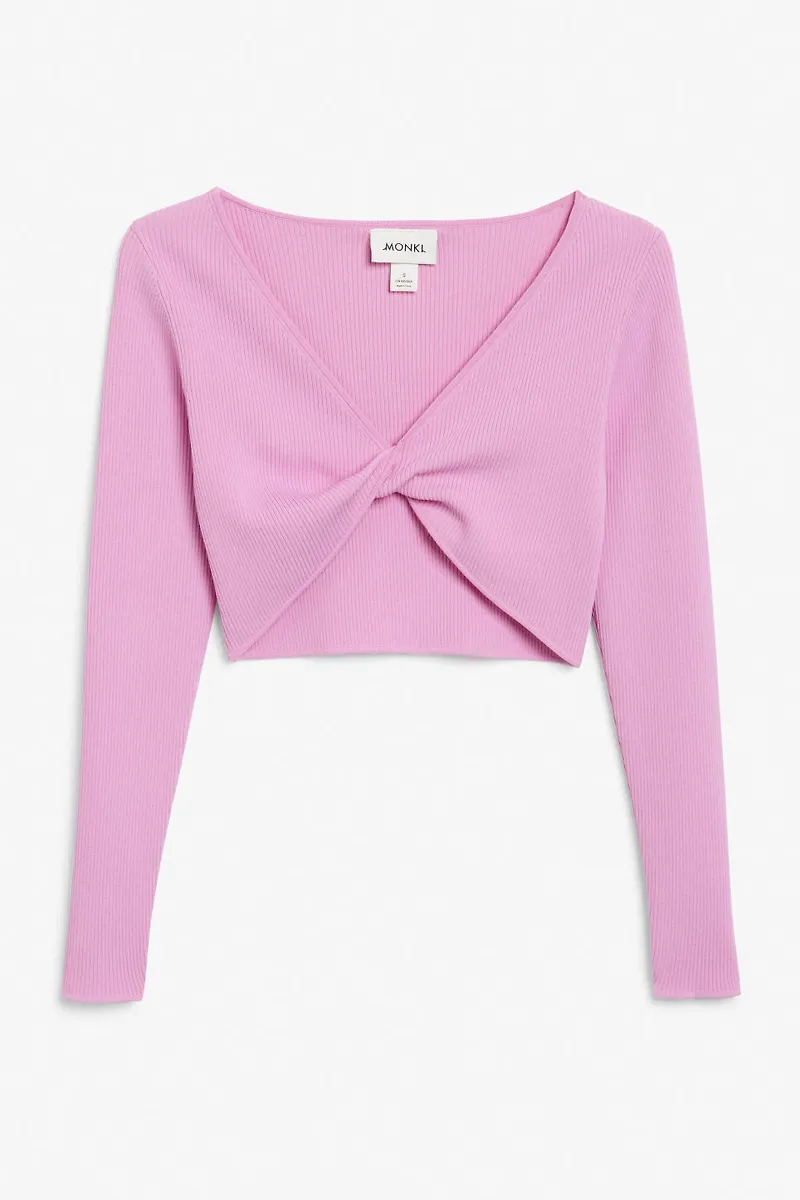 Ribbed crop top - Pink