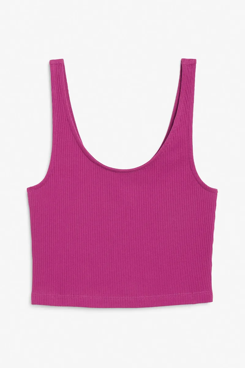 Ribbed crop top - Pink