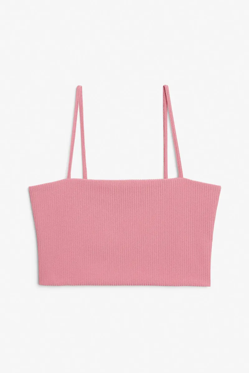 Ribbed crop top - Pink