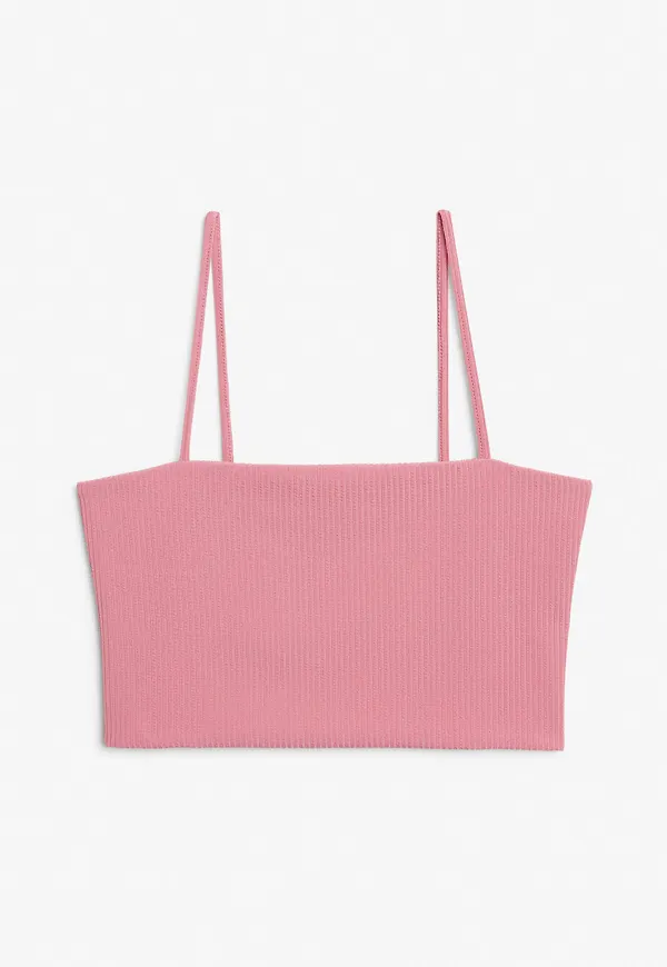 Ribbed crop top - Pink