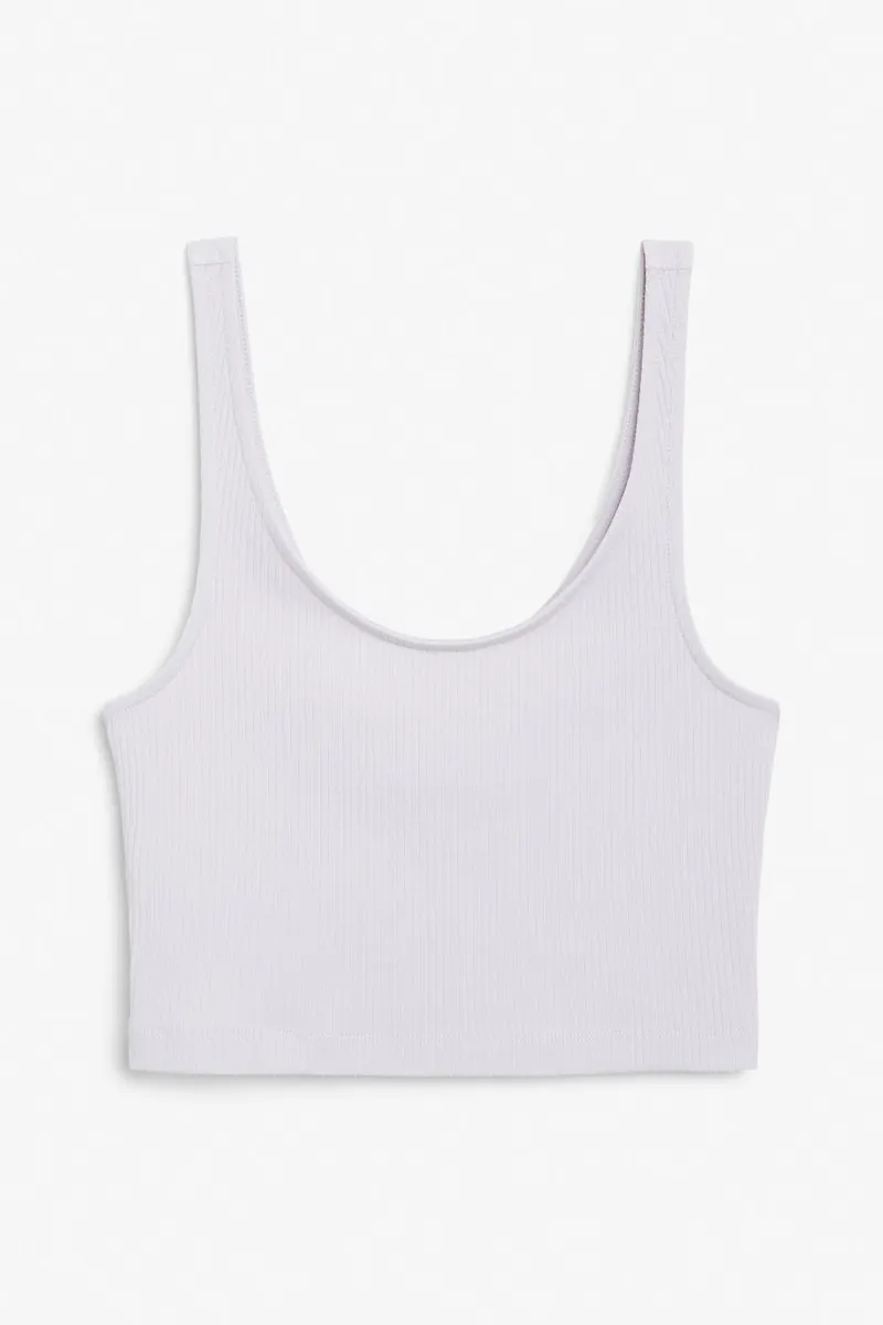 Ribbed crop top - Purple