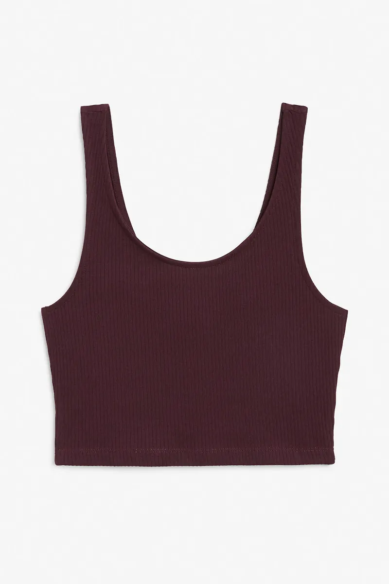Ribbed crop top - Red