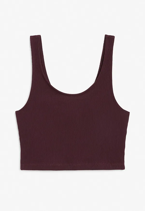 Ribbed crop top - Red