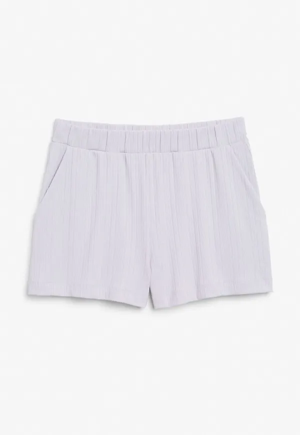 Ribbed jersey shorts - Purple