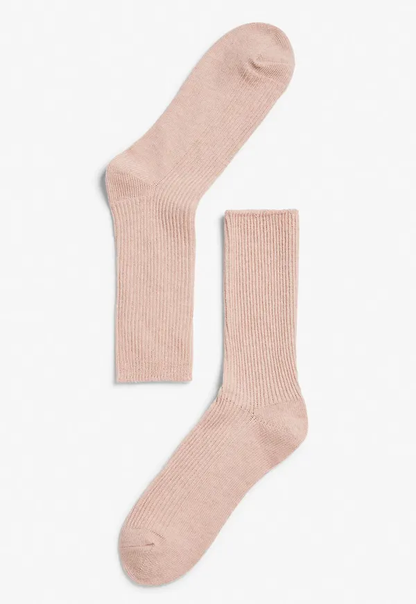Ribbed knit socks - Orange