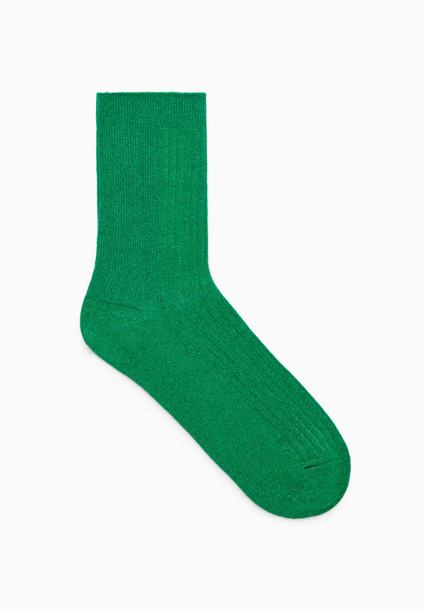 RIBBED LUREX SOCKS