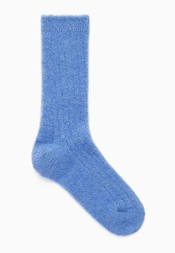 RIBBED MOHAIR SOCKS