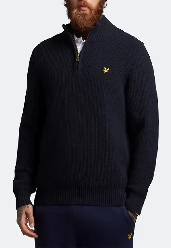 Ribbed Quarter Zip Jumper