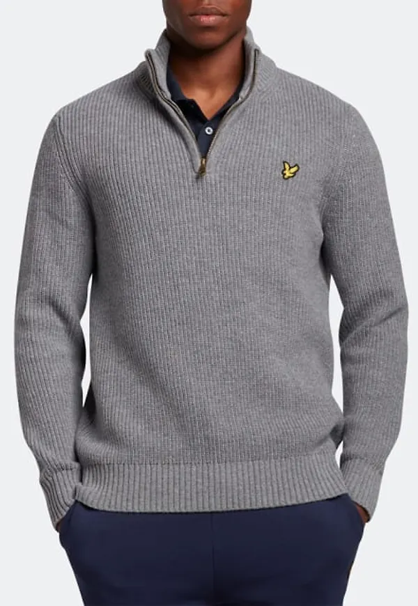 Ribbed Quarter Zip Jumper