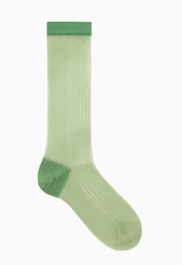 RIBBED SHEER SOCKS