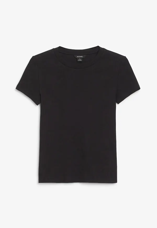 Ribbed t-shirt - Black