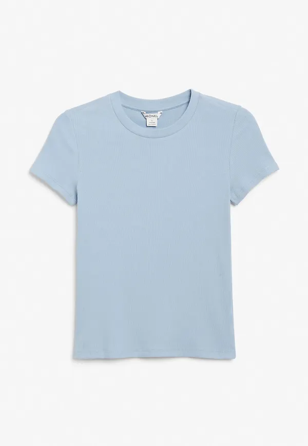 Ribbed t-shirt - Blue