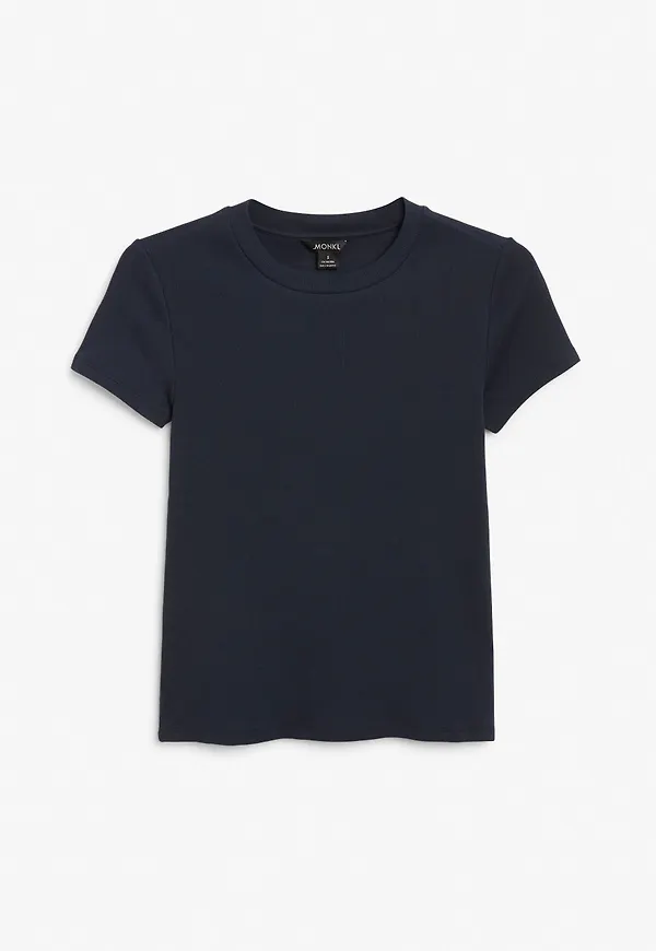 Ribbed t-shirt - Blue